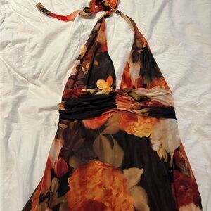 RESA Floral Halter Maxi Dress